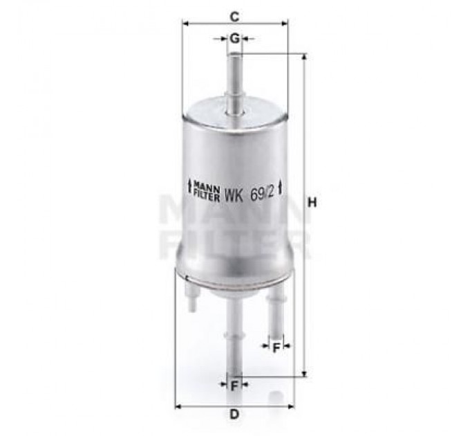 Mann Фільтр паливний Mann WK69/2