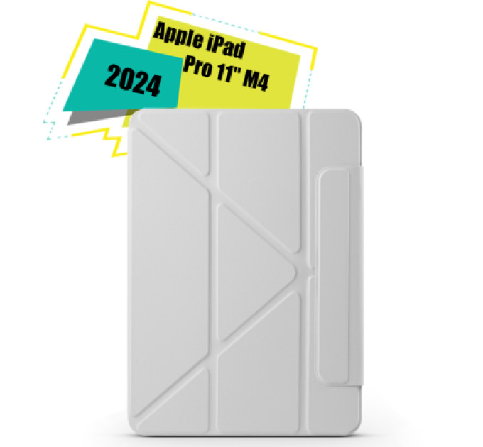 BeCover Чохол до планшета BeCover Ultra Slim Origami Magnetic Apple iPad Pro 11" M4 2024 Gray (712962)