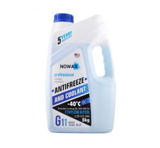 NOWAX Антифриз NOWAX BLUE G11 5кг (NX05002)