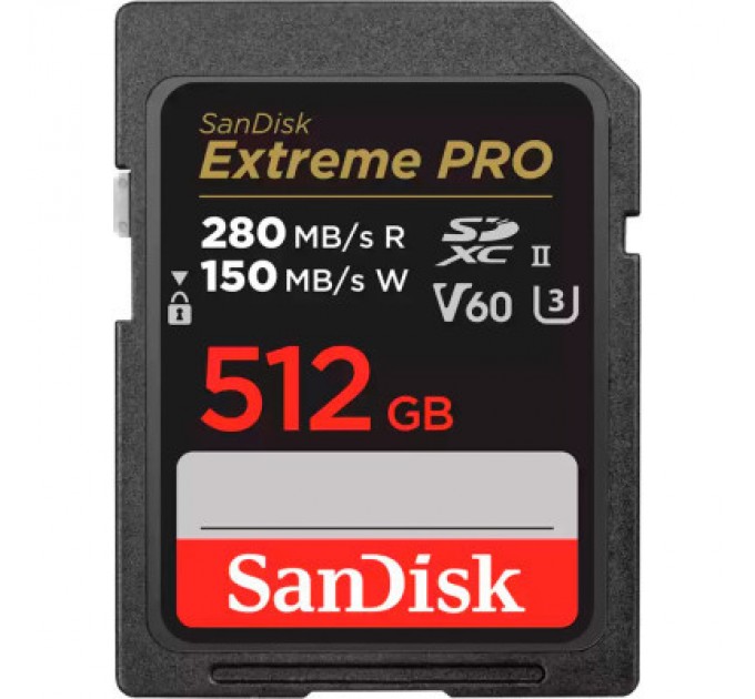 SanDisk Карта пам'яті SanDisk 512GB SDXC class 10 UHS-II U3 V60 (SDSDXEP-512G-GN4IN)