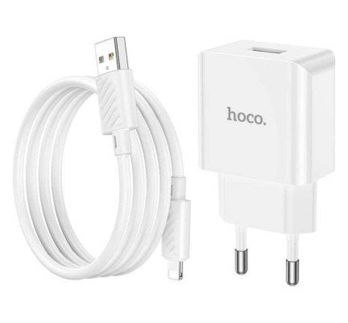 HOCO Зарядний пристрій HOCO C106A charger set(iP) White (6931474783899)