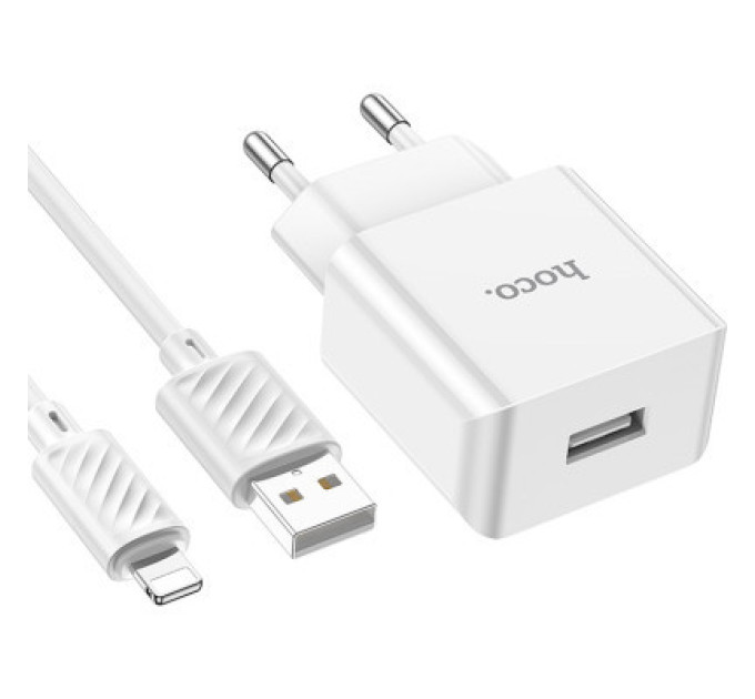 HOCO Зарядний пристрій HOCO C106A charger set(iP) White (6931474783899)