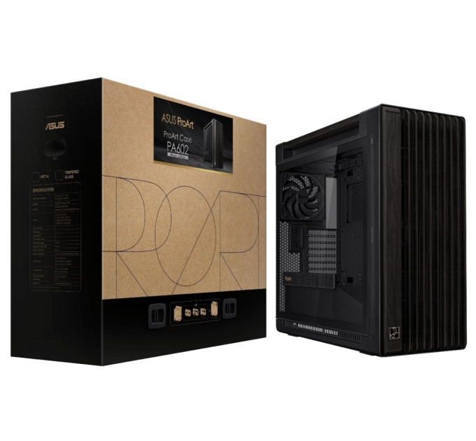 ASUS Корпус Asus ProArt PA602 Wood Edition Tempered Glass без БЖ (90DC00J0-B09020)