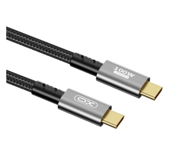XO Дата кабель USB-C to USB-C 1.0m 100W PD black XO (GB020-CC.tranish)