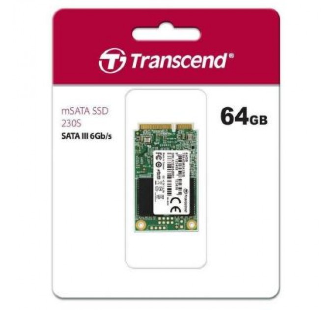 Transcend Накопичувач SSD mSATA 64GB Transcend (TS64GMSA230S)