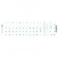 Наклейка на клавіатуру Grand-X 60 keys transparent protection Cyrillic green (GXTPGW)