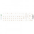 Наклейка на клавіатуру Grand-X 60 keys transparent protection Cyrillic orange (GXTPOW)