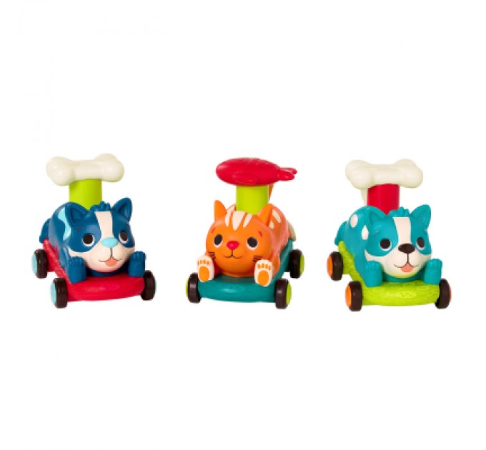 Battat Розвиваюча іграшка Battat Машинка інерційна серії Лапкомобілі - Песик, синій (BX2505Z)