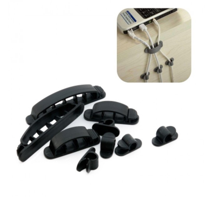 Extradigital Тримач для кабелю Extradigital CC-926 Cable Clips, Black (KBC1711)