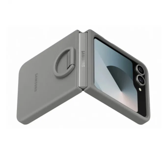 Samsung Чохол до мобільного телефона Samsung Silicone Cover with Ring Samsung Galaxy Flip 6 Gray (EF-PF741TJEGUA)