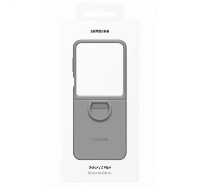 Samsung Чохол до мобільного телефона Samsung Silicone Cover with Ring Samsung Galaxy Flip 6 Gray (EF-PF741TJEGUA)