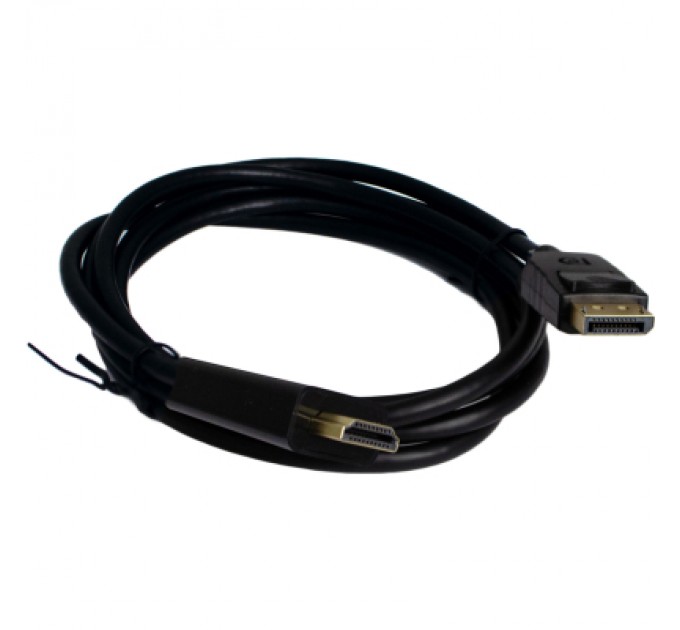 Patron Кабель мультимедійний DisplayPort M to HDMI M 1.8m 4K60Hz black Patron (PN-DP-HDMI-18)