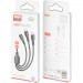XO Дата кабель USB 2.0 AM to Lightning + Micro 5P + USB-C 3A black XO (CB-23U3-BK)