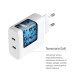ColorWay Мережевий зарядний пристрій ColorWay GaN Mini 50W PD Port PPS USB (Type-C PD 30W + Type-C PD 20W) White (CW-CHS050PD-WT)