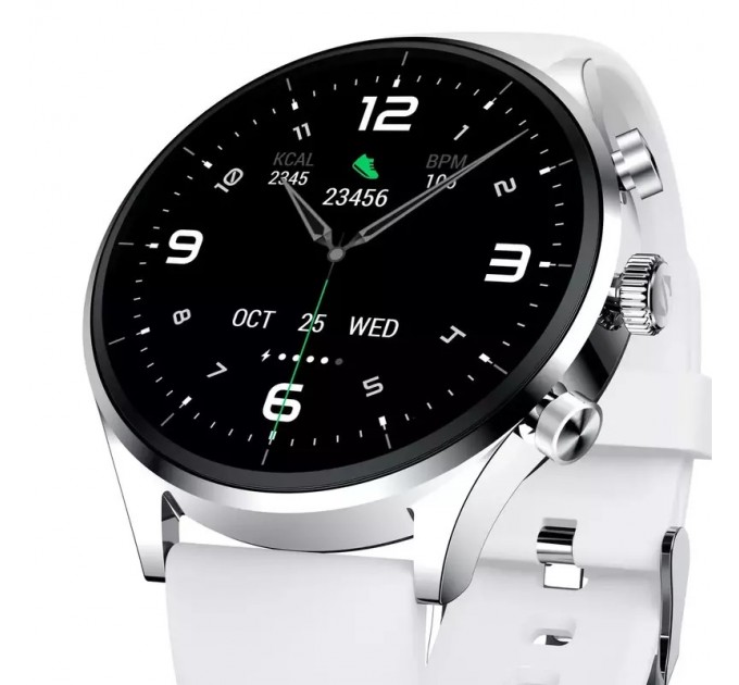 Black Shark Смарт-часы Black Shark S1 Classic Silver; 1.43" (466х466) AMOLED сенсорный / Bluetooth / GPS / IP68 / 53.5 x 49 x 12.1 мм, 55 г / 300 мАч / серебристый