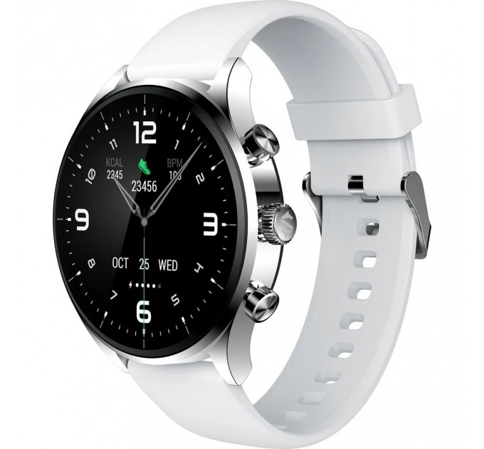 Black Shark Смарт-часы Black Shark S1 Classic Silver; 1.43" (466х466) AMOLED сенсорный / Bluetooth / GPS / IP68 / 53.5 x 49 x 12.1 мм, 55 г / 300 мАч / серебристый