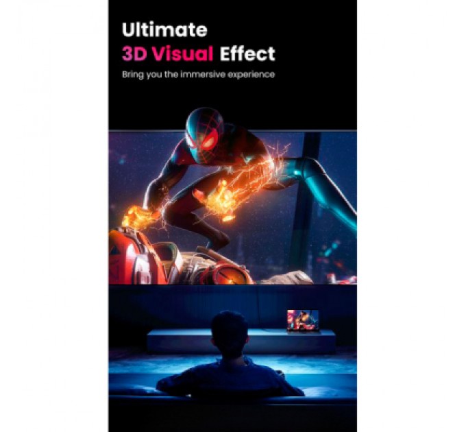 Ugreen Кабель мультимедійний DisplayPort M to DisplayPort M 1.0m V1.4 braided DP114 black Ugreen (80390)