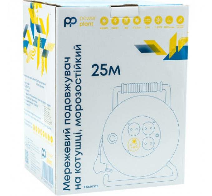 PowerPlant Мережевий подовжувач PowerPlant JY-20022/25, 25м (EX610525)