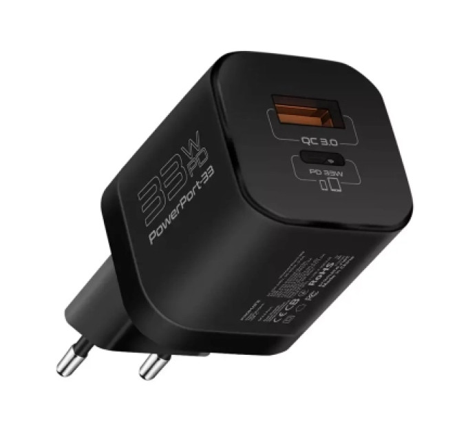 Promate Зарядний пристрій Promate powerport-33.black