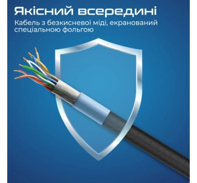 Promate Дата кабель USB-C to USB-C cablekit-cc.black Promate (cablekit-cc.black)