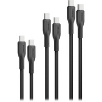 Дата кабель USB-C to USB-C cablekit-cc.black Promate (cablekit-cc.black)