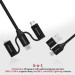 Promate Дата кабель USB 2.0 AM to Lightning + Micro 5P + Type-C pentapower.black Promate (pentapower.black)