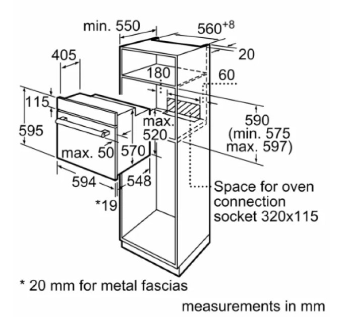 Bosch Духова шафа Bosch HBF 512 BS1T (HBF512BS1T)