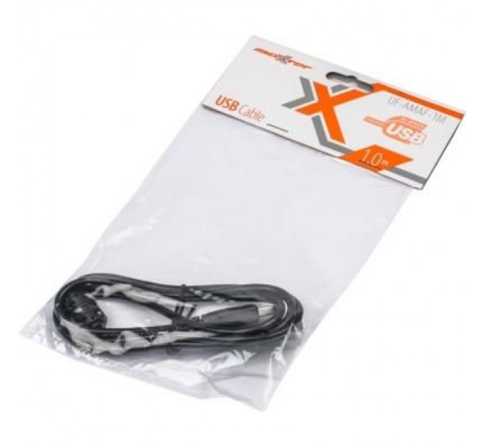 Maxxter Дата кабель USB 2.0 AM/AF 1.0m Maxxter (UF-AMAF-1M)