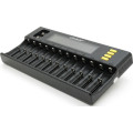 Liitokala Зарядний пристрій для акумуляторів Liitokala 12 Slots+2, Ni-Mh/Li-ion/LiFePo4/Крона, LED+LCD (Lii-S12)
