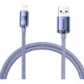 Baseus Кабель Baseus Crystal Shine USB - Lightning, 2.4A, 2м Purple (CAJY000105)