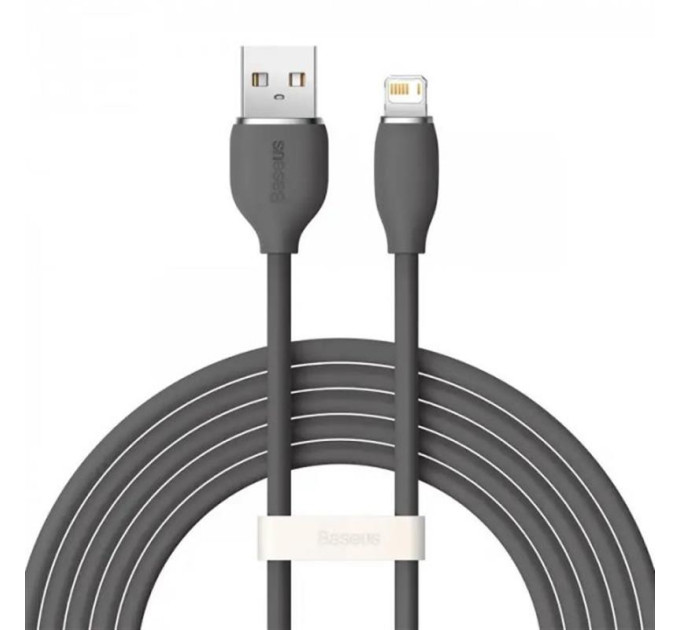Baseus Кабель Baseus Jelly Liquid Silica Gel USB - Lightning (M/M), 2.4 A, 2 м, Black (CAGD000101)