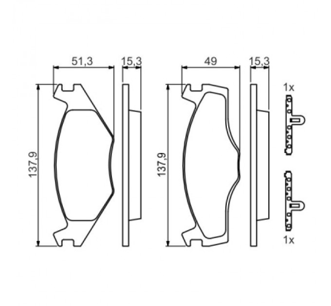 Bosch Гальмівні колодки Bosch 0 986 468 871