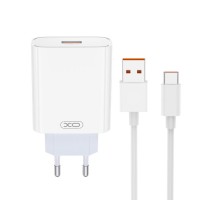 Зарядний пристрій XO USB 120W + cable USB to USB-C white (XO-L128U)