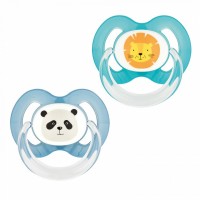 Пустушка Baby-Nova Wild Animals 6-18 міс. блакитна/синя 2 шт (3962319)