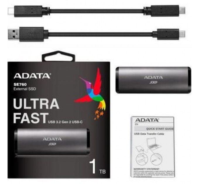 Накопичувач SSD USB 3.2 512GB ADATA (ASE760-512GU32G2-CTI)