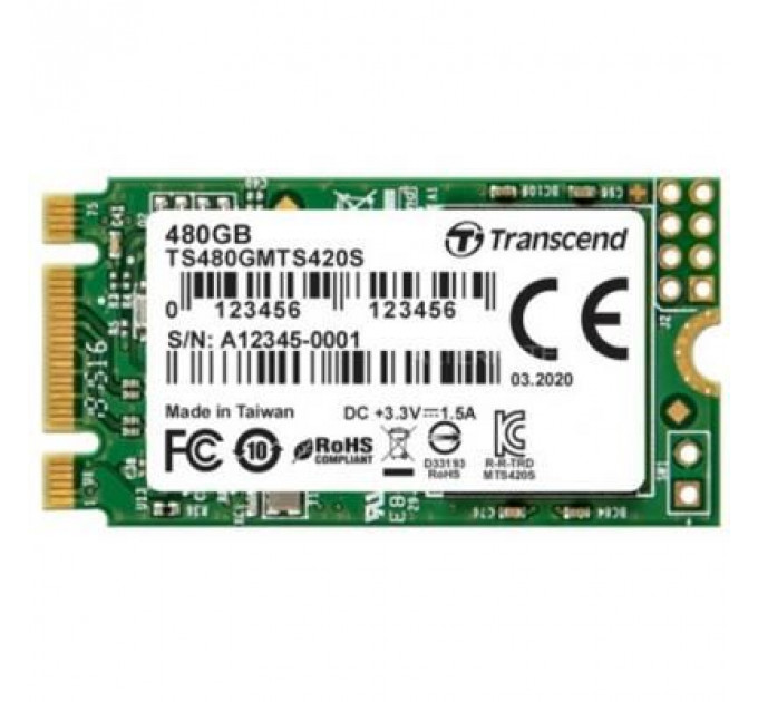 Накопичувач SSD M.2 2242 480GB Transcend (TS480GMTS420S)