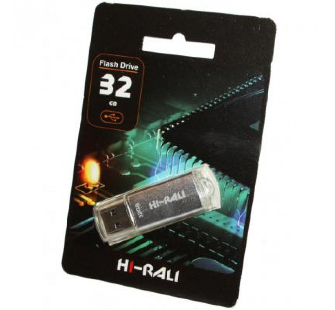 USB флеш накопичувач Hi-Rali 32GB Rocket Series Silver USB 2.0 (HI-32GBVCSL)