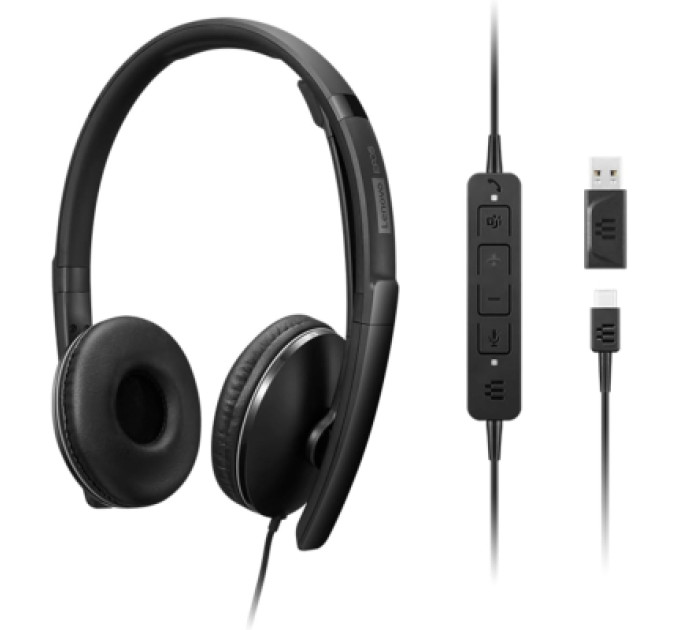 Lenovo Навушники Lenovo Wired ANC Headset Gen 2 (Teams) Black (4XD1M45627)