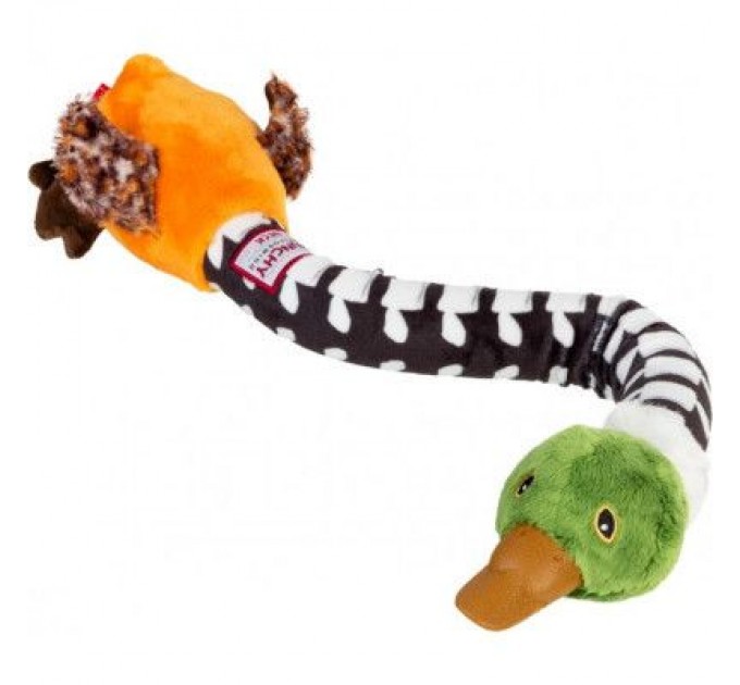 GiGwi Іграшка для собак GiGwi Crunchy Качка з хрусткою шиєю та пискавкою 54 см (75025)