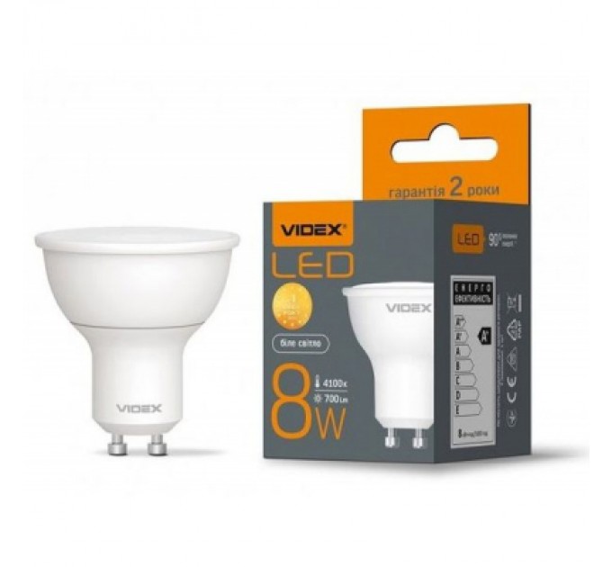 Videx Лампочка Videx MR16e 8W GU10 4100K (VL-MR16e-08104)