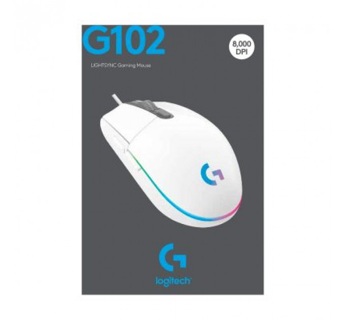 Мишка Logitech G102 Lightsync White (910-005824)