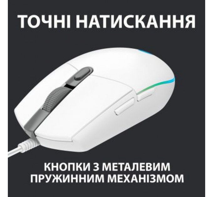 Мишка Logitech G102 Lightsync White (910-005824)