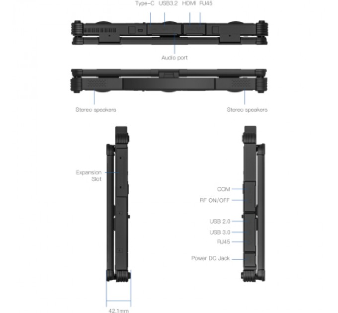 Vinga Ноутбук Vinga Scout X14A (X14A-123516512BWP)