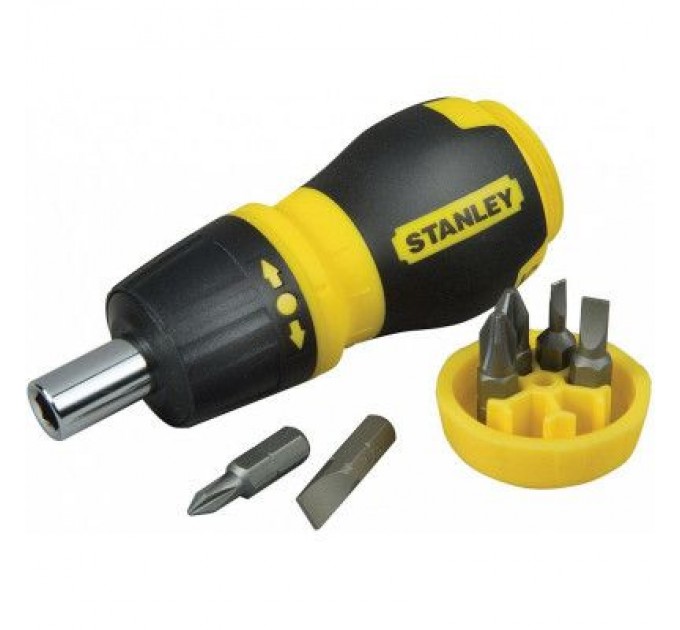 Stanley Набір викруток Stanley Multibit Stubby, реверсивна, з 6 змінними бітами (0-66-358)