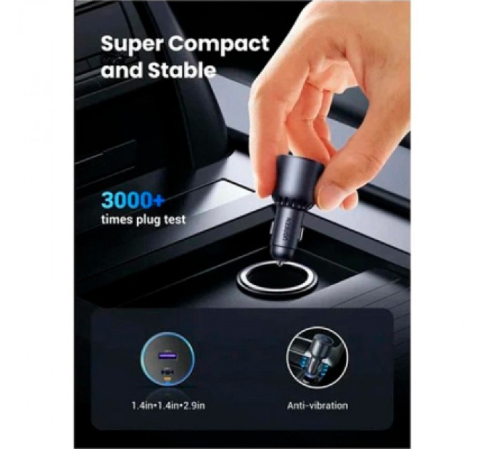 Ugreen Зарядний пристрій Ugreen 2xUSB 63W (USB-C+USB-A) QC3.0 (EC701) (35023)