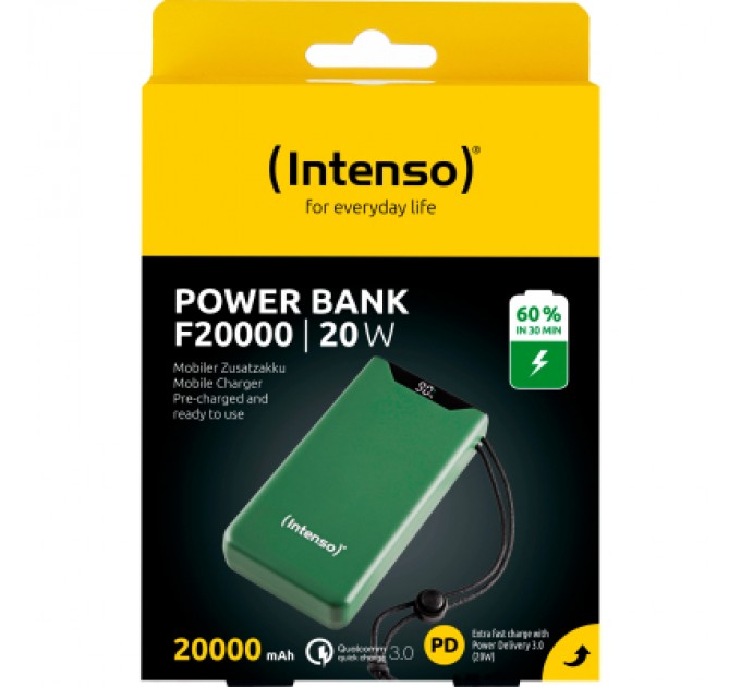 Intenso Батарея універсальна Intenso F20000 20000mAh PD/18W, QC3.0, green (7332057)