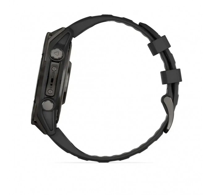 Garmin Смарт-годинник Garmin Fenix 8 47mm AMOLED Sapphire Carbon Gray DLC Titanium with Black Silicone (010-02904-29)