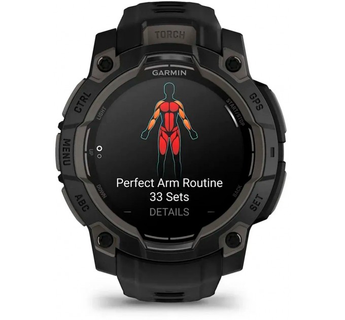 Garmin Смарт-годинник Garmin Instinct 3 45mm AMOLED Black with Black Silicone Band (010-02936-40)