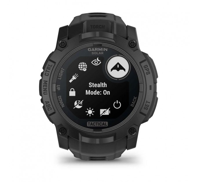 Garmin Смарт-годинник Garmin Instinct 3 50mm Tactical Solar Black with Charcoal Silicone Band (010-02935-90)