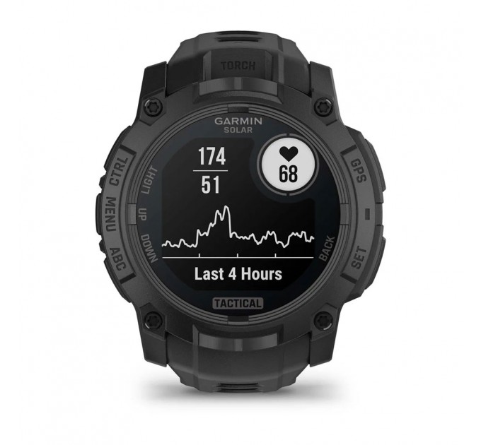 Garmin Смарт-годинник Garmin Instinct 3 50mm Tactical Solar Black with Charcoal Silicone Band (010-02935-90)
